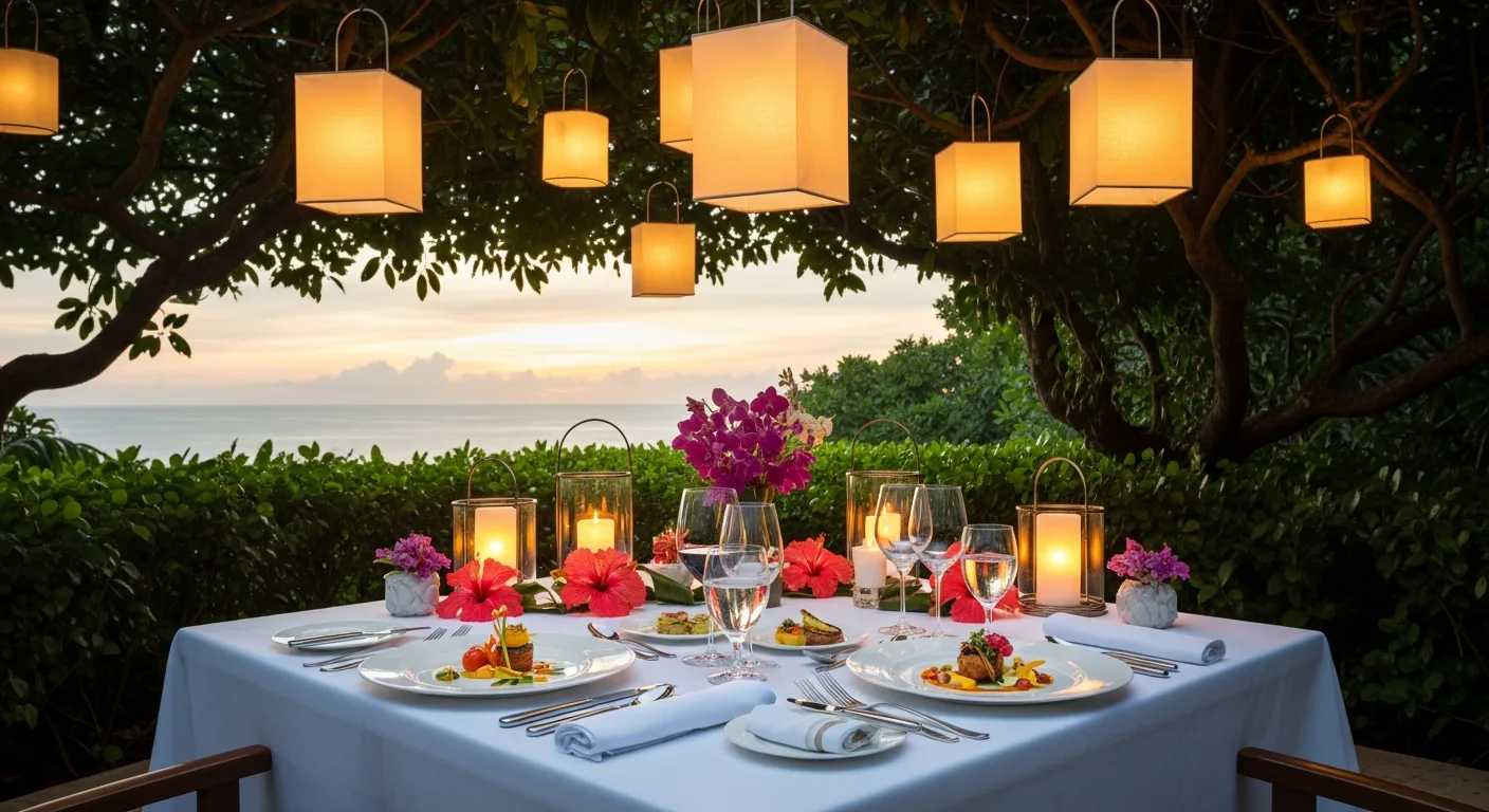 Villa fine dining experience